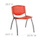 Flash Furniture HERCULES Series 880 lb. Capacity Orange Plastic Stack Chair with Titanium Gray Powder Coated Frame, PK5 5-RUT-F01A-OR-GG - alternate 10